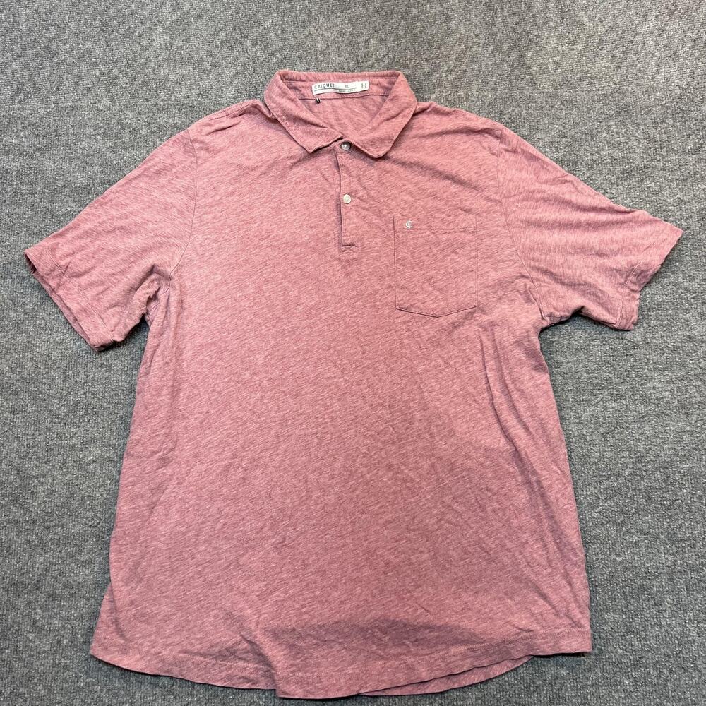 Criquet Polo Shirt Mens XL Pink Cotton Pocket Subaru Logo Short Sleeve Casual